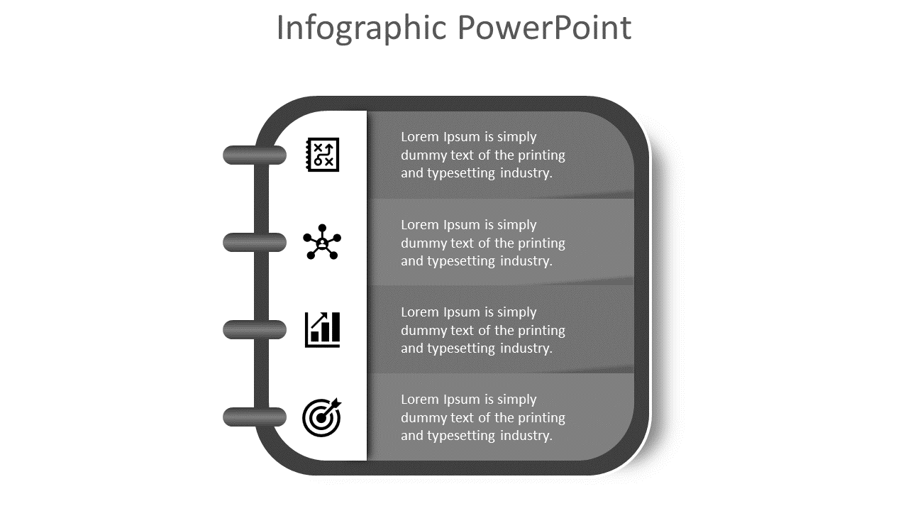 Attractive Infographic Presentation In Grey Color Slide